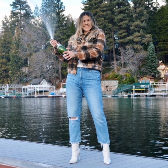 Flying Monkey Distressed Mid Rise Mom Jeans - Picture 3 of 6